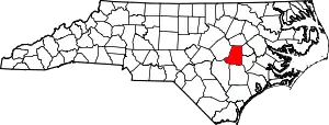 State map highlighting Wayne County