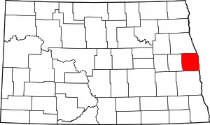 Traill County map