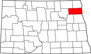 Walsh County map