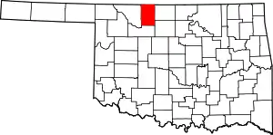 State map highlighting Alfalfa County