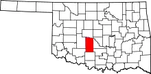 State map highlighting Grady County