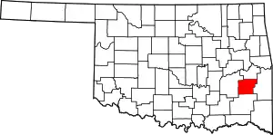 State map highlighting Latimer County