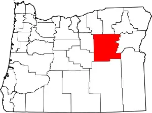 State map highlighting Grant County