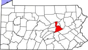 Map of Northumberland County, Pennsylvania