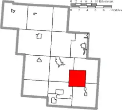 Location of Pleasant Township in Perry County