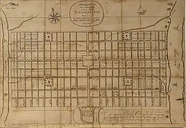 Thomas Holme's: Sketch of Philadelphia