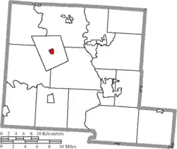 Location of Darbyville in Pickaway County