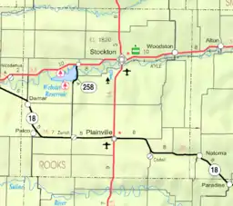 KDOT map of Rooks County (legend)