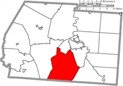 Location of Huntington Township in Ross County