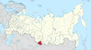 Map showing Altai in Russia