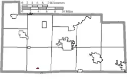 Location of Burgoon in Sandusky County