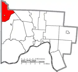 Location of Rarden Township in Scioto County