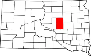 Hand County map