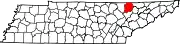 State map highlighting Campbell County