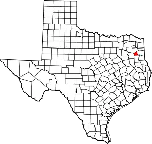 State map highlighting Gregg County