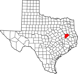 State map highlighting Houston County