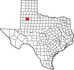 State map highlighting Lubbock County