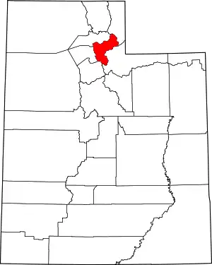 State map highlighting Morgan County