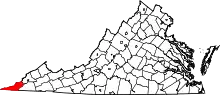 State map highlighting Lee County