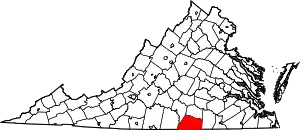 State map highlighting Mecklenburg County