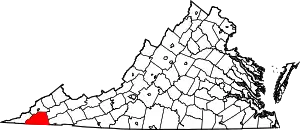 State map highlighting Scott County