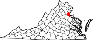 State map highlighting Stafford County