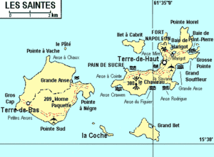 Location of Les Saintes