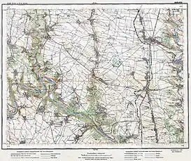 Mukhavka on the topographic map of the Polish Republic in 1923