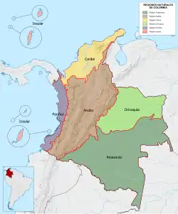 Natural Regions of Colombia