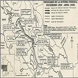 Battle map of the war