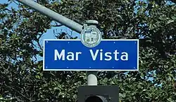 Mar Vista signage located at the intersection of Rose Avenue & Walgrove