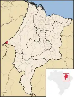 Location of São Pedro da Água Branca