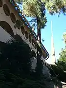 Looking up at the Civic Center.