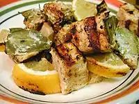 Marinated swordfish