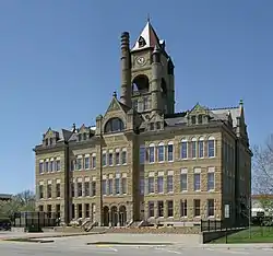 Marion County, Iowa Courthouse; Knoxville, Iowa Richardsonian Romanesque Marion County Courthouse