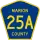 County Road 25A marker