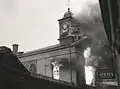 The Market Hall on fire in 1963