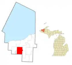 Location within Ontonagon County