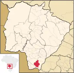 Location in Mato Grosso do Sul  state