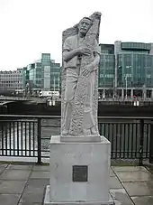 Statue of Matt Talboton Talbot Memorial Bridge in Dublin