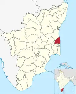 Location in Tamil Nadu