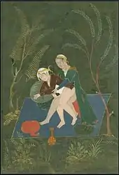 A Safavid Persian miniature from 1660, depicting two men engaged in anal sex. Kinsey Institute, Bloomington, Indiana.