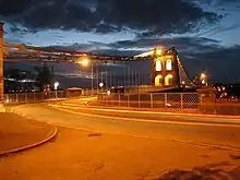 2.5 second exposure of the Menai Suspension Bridge in Wales(IXUS 55)