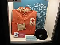 Wales shirt which worn by Billy Meredith against England and Ireland in 1908.