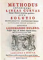 The title page of Euler's Methodus inveniendi lineas curvas