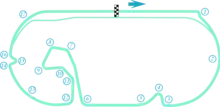 2017 Formula E layout of the Autódromo Hermanos Rodríguez