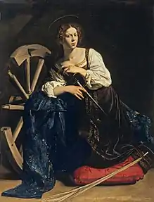 Caravaggio, Saint Catherine of Alexandria, oil on canvas, 173 x 133 cm, Museo Thyssen-Bornemisza, Madrid