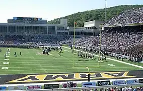 Football team entrance on game day, 2005