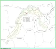 This map shows the location of the Midcontinent Rift.