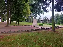 Memorial at the scene of the German massacre of 257 Poles